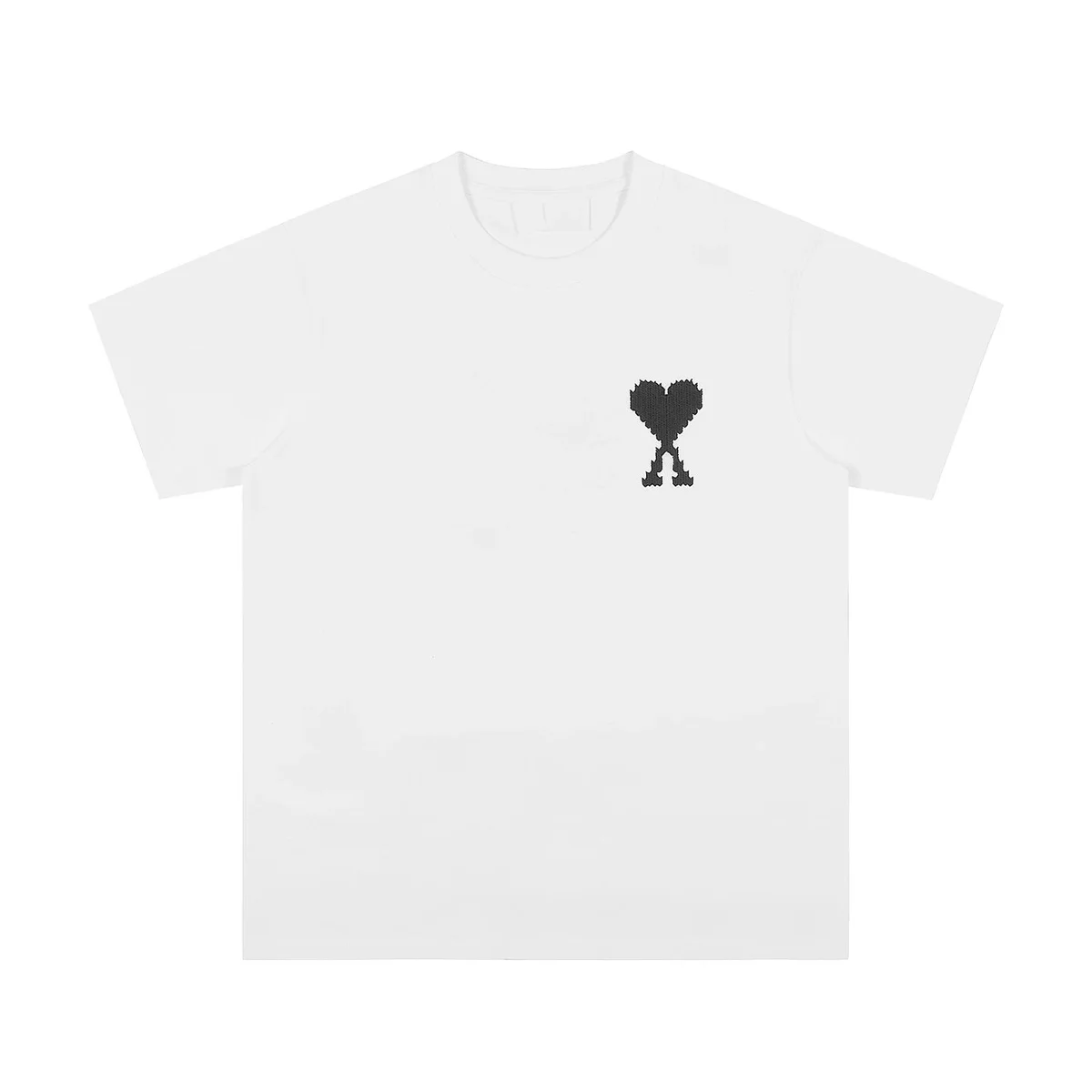 Ami Paris Ami Paris AMRI White Black Heart T-Shirt White - 1