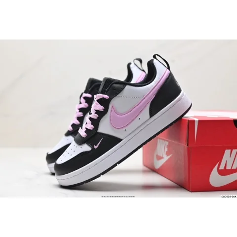 Nike Nike Air Force 1 Low Black White Pink Sneakers Multicolor