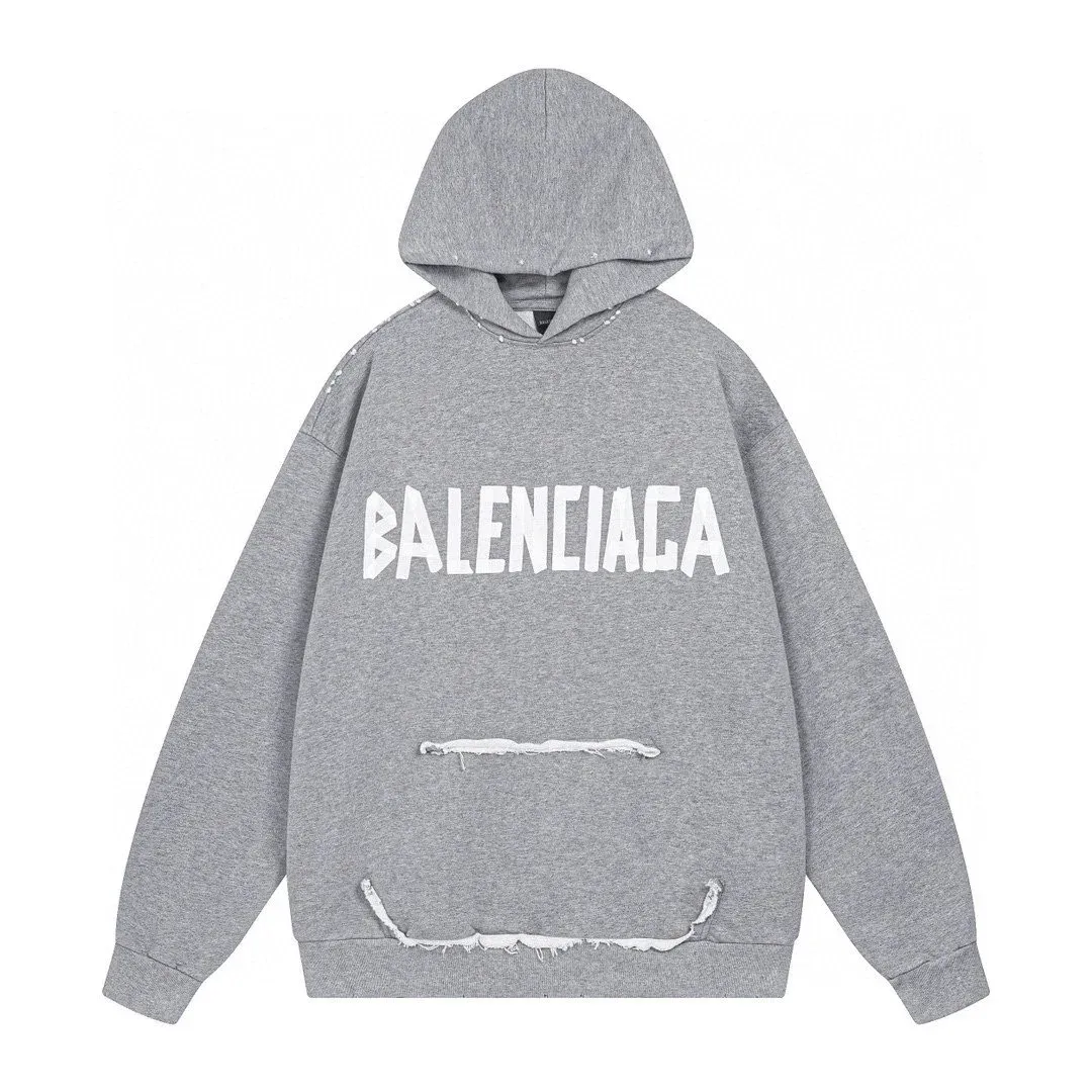 Balenciaga Balenciaga City Grey Distressed Hoodie Grey