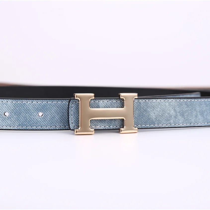 Hermès Hermès H Belt A-5 Light Blue Belt Blue