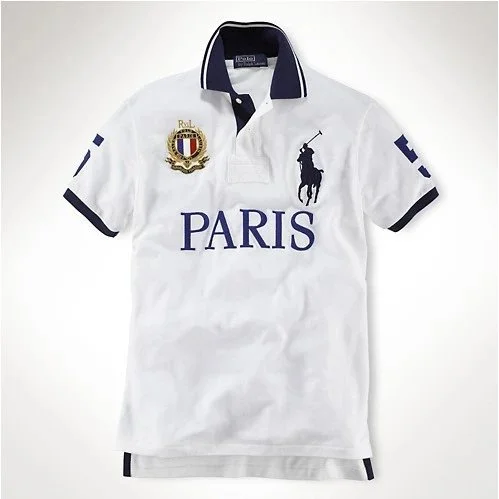 Polo Ralph Lauren Polo Ralph Lauren Classic Logo Paris White Polo Shirt White - 1