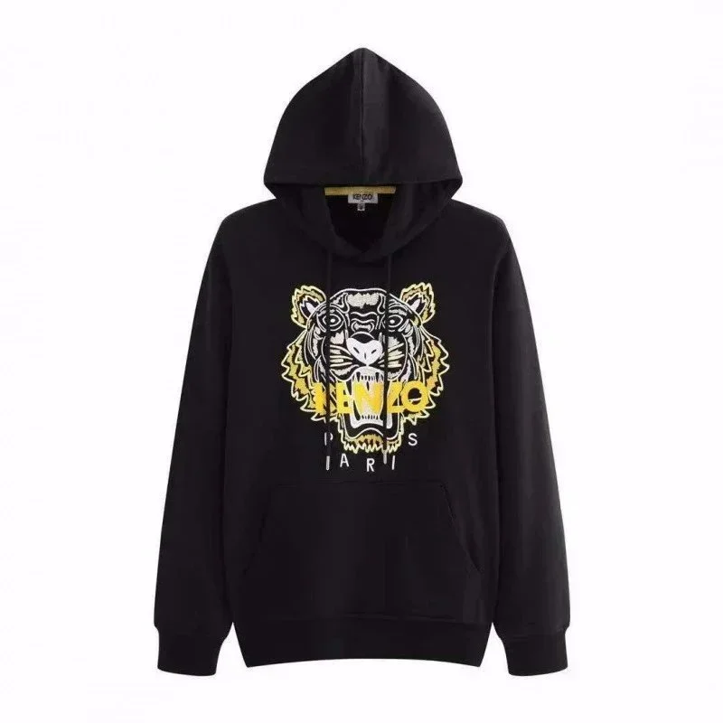 Kenzo Kenzo Tiger Head Black Hoodie Black - 1