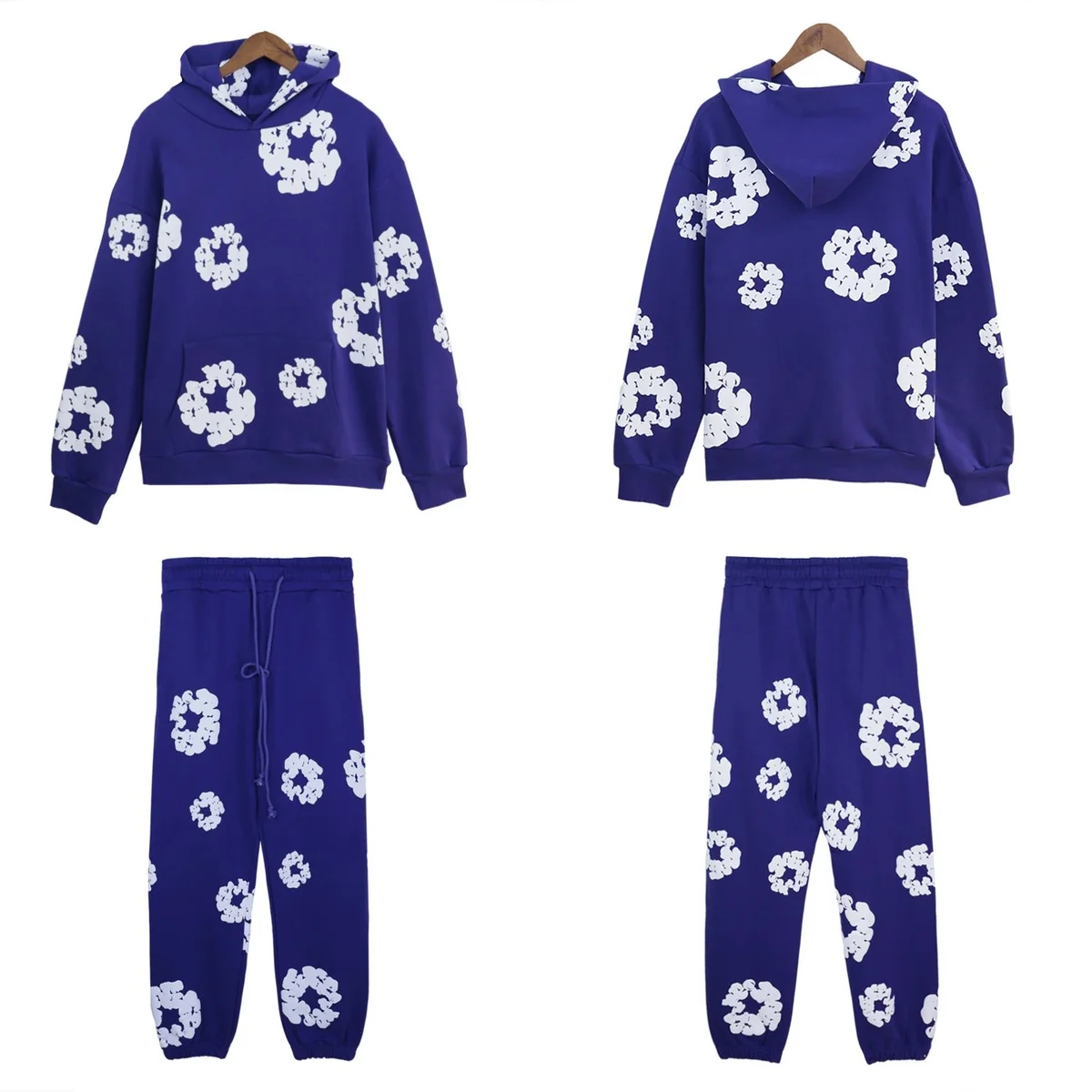 Other Deep Blue Floral Tracksuit Set Navy - 1