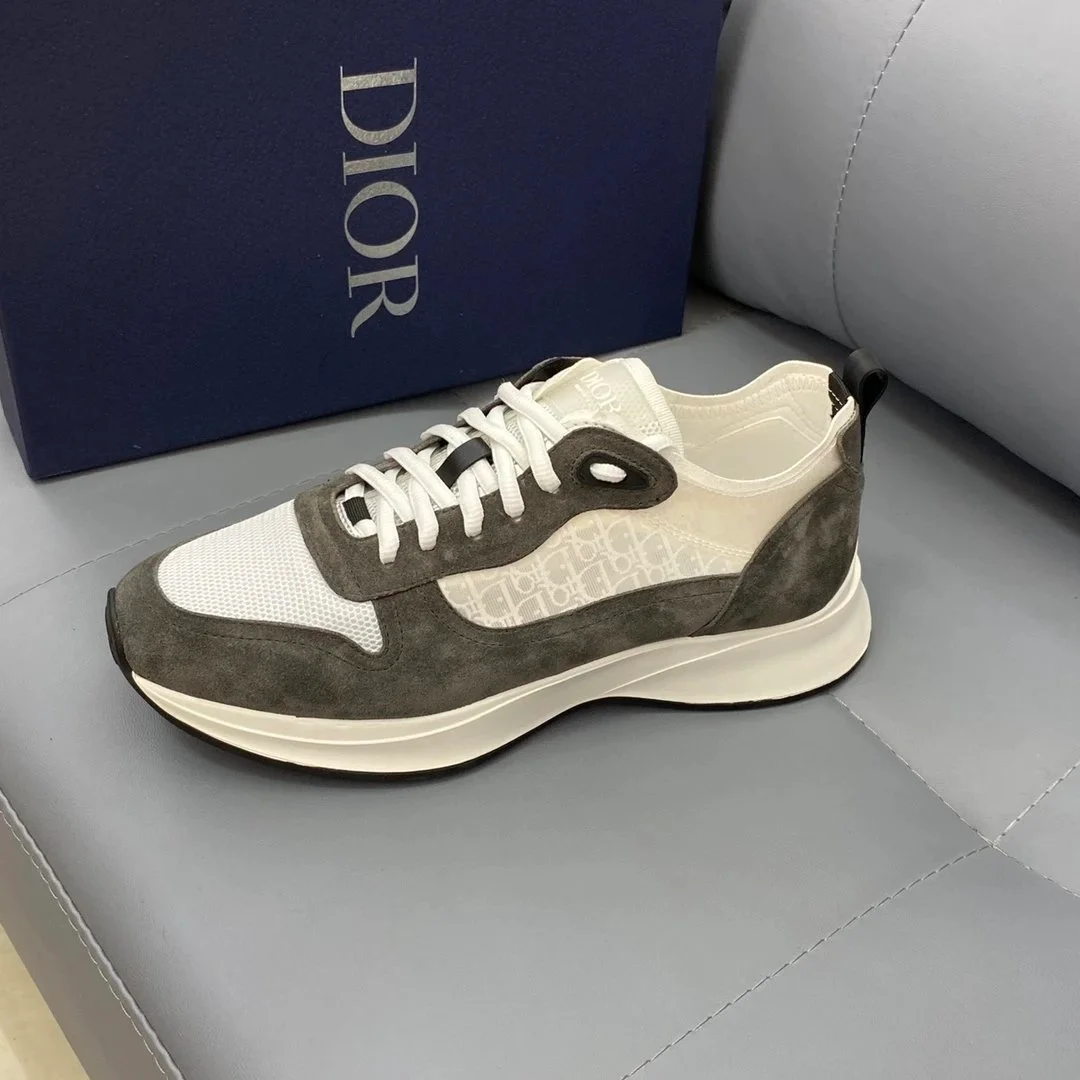 Dior Dior Lady Dior White & Grey Sneakers Grey - 1