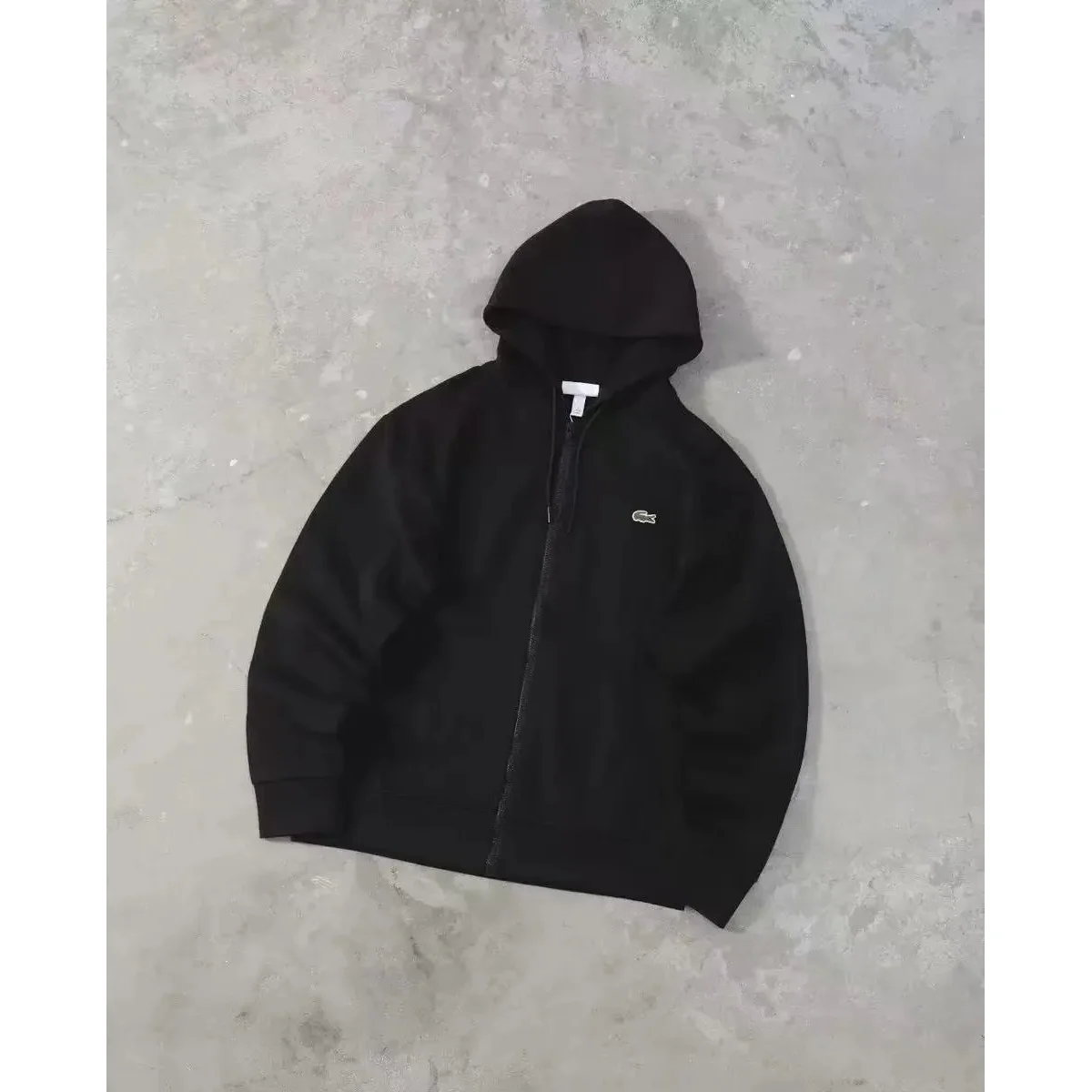 Lacoste Zip-Up Hoodie Black Hooded Sweatshirt — Oopbuy Spreadsheet find