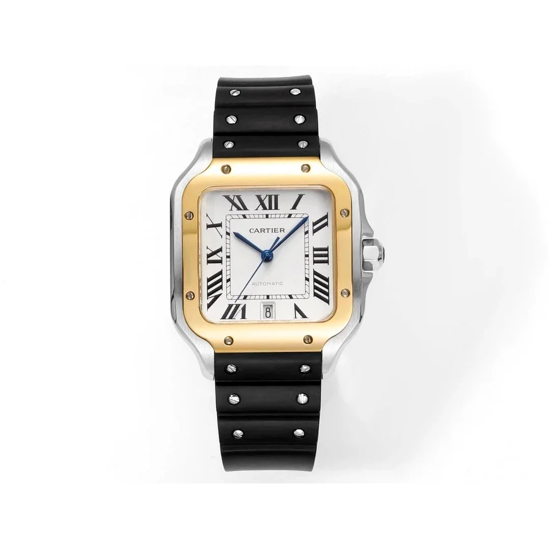 Cartier Cartier Santos Gold/Steel/Black Watch Black