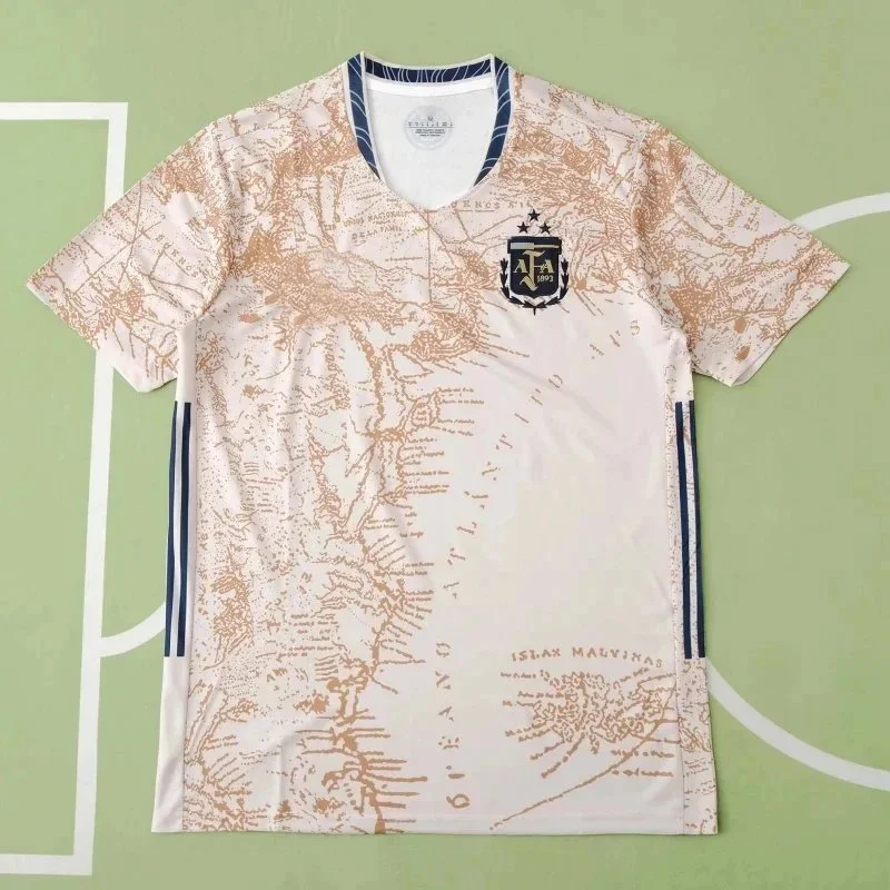 Other Jersey Map Print Football Shirt White - 1