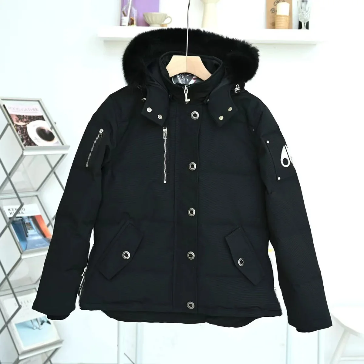 Other Black Fur-Hooded Puffer Jacket Black - 1