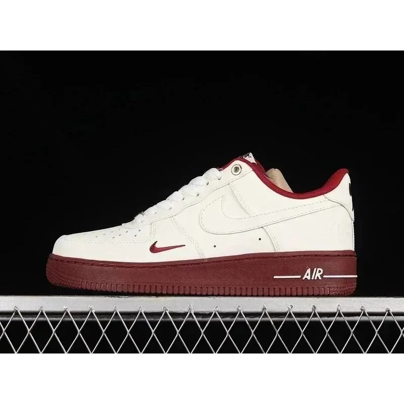 Nike Nike Air Force 1 White/Garnet Red Sneakers White - 1
