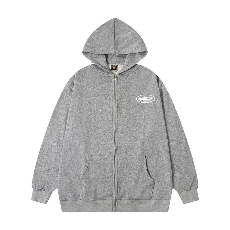 Other Heather Grey Zip-Up Hoodie Grey - 1