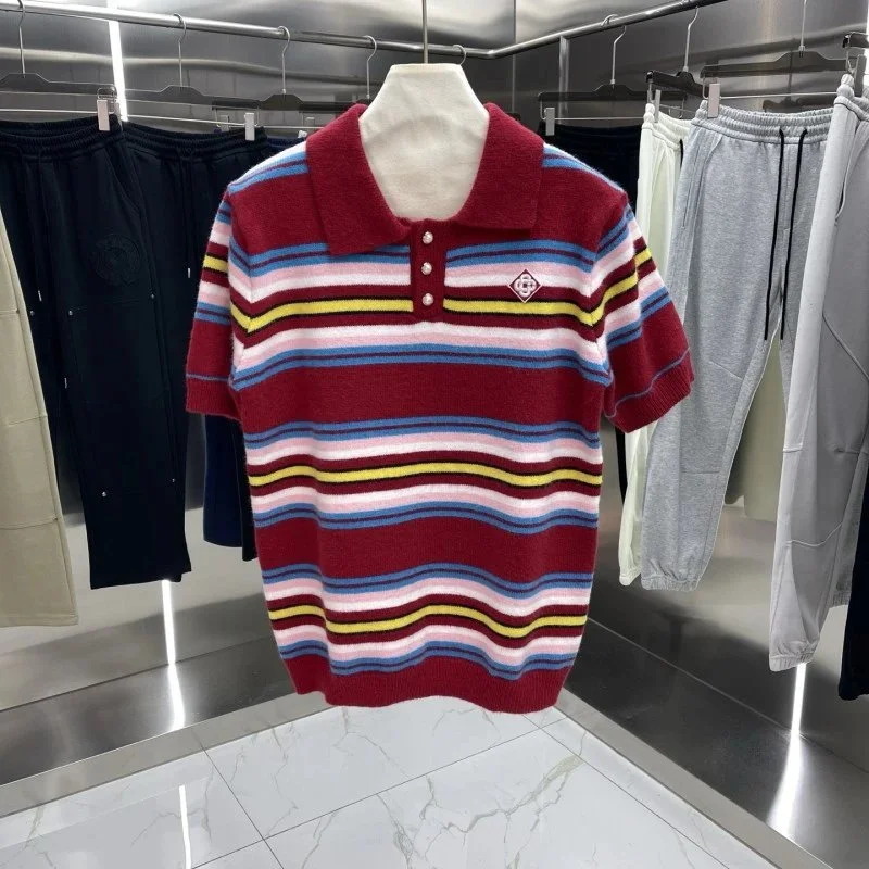 Other Striped Polo Shirt in Red Multi Colorway Red - 1