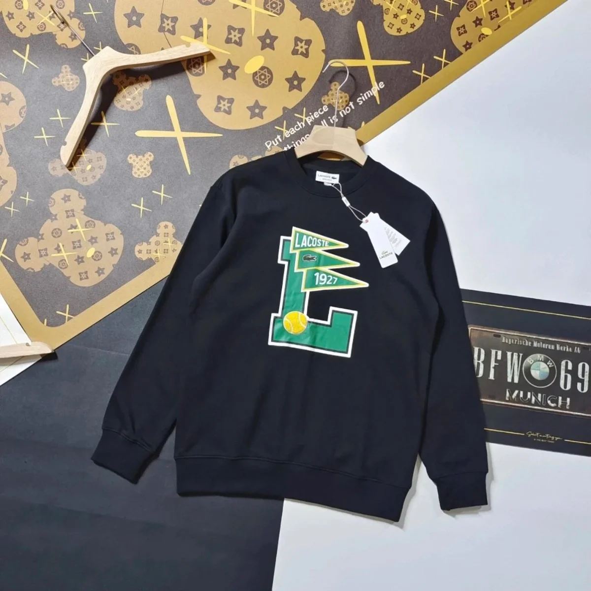 Lacoste Lacoste 25 Black Graphic Sweatshirt Black