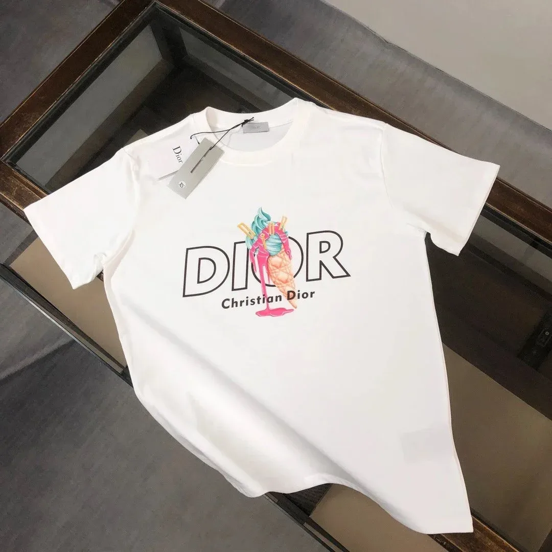 Dior Dior Ice Cream Print T-Shirt White White - 1