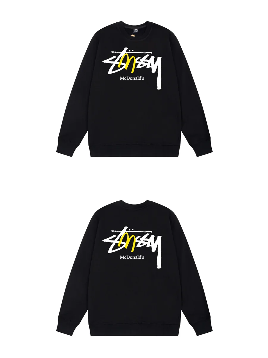 Stussy Stussy McDonald's Black Crewneck Sweatshirt Black - 1