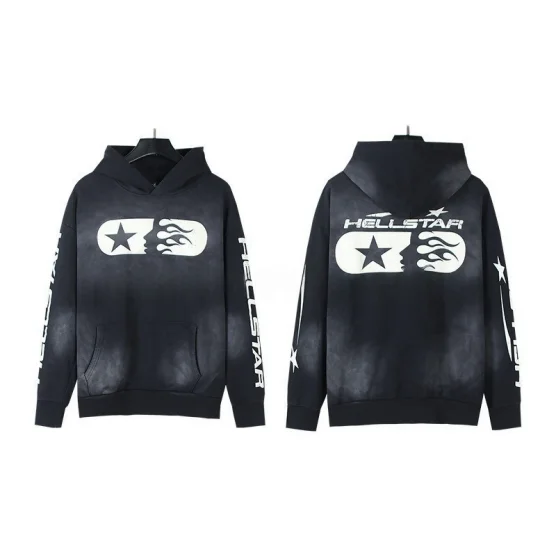 Hellstar Hellstar BB019 Black/White Graphic Hoodie Black - 1