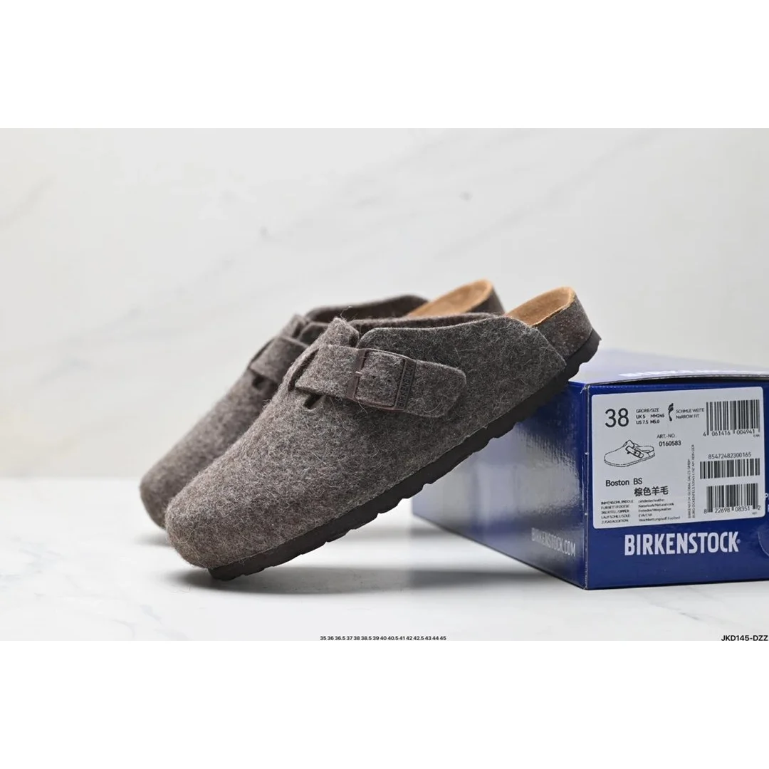 Birkenstock Birkenstock Boston BS Grey Wool Sandals Grey - 1