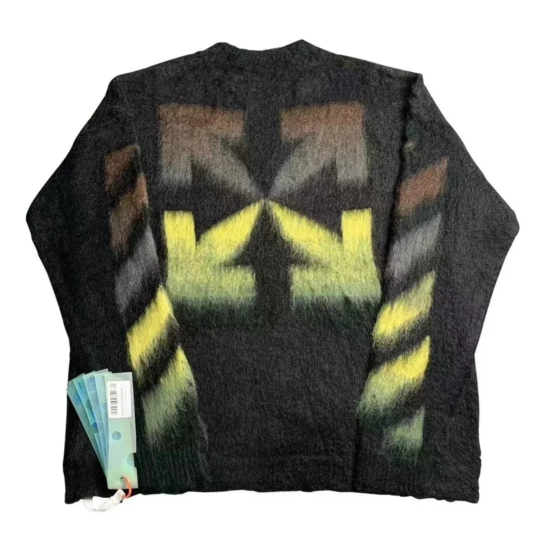 Off-White Off-White OW Arrow Black & Yellow Knit Sweater Black - 1