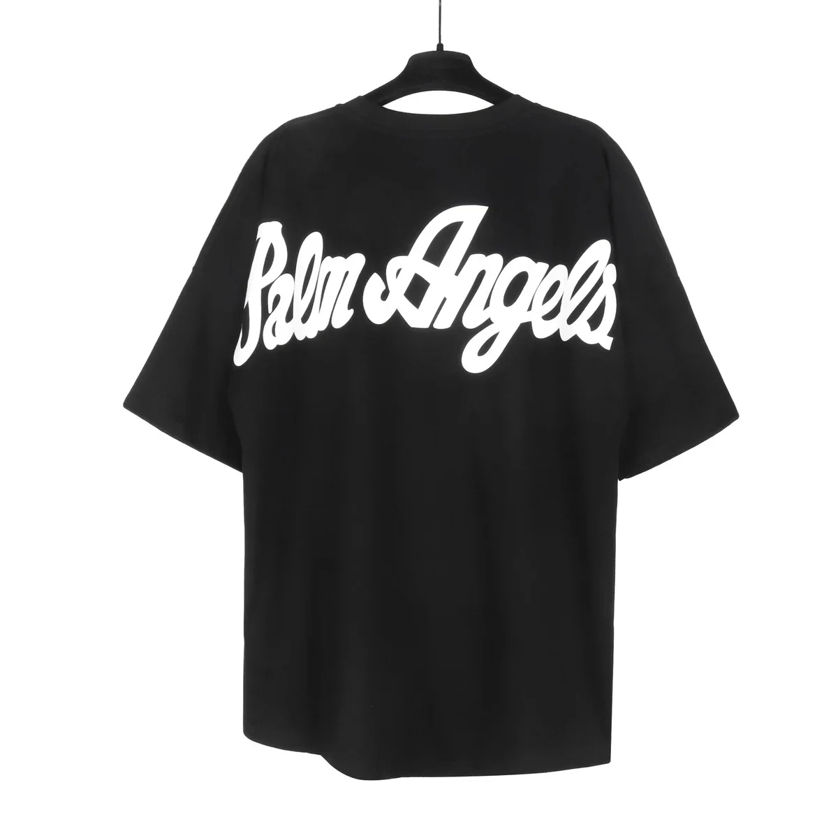 Palm Angels Palm Angels Script Logo Black T-Shirt Black - 1