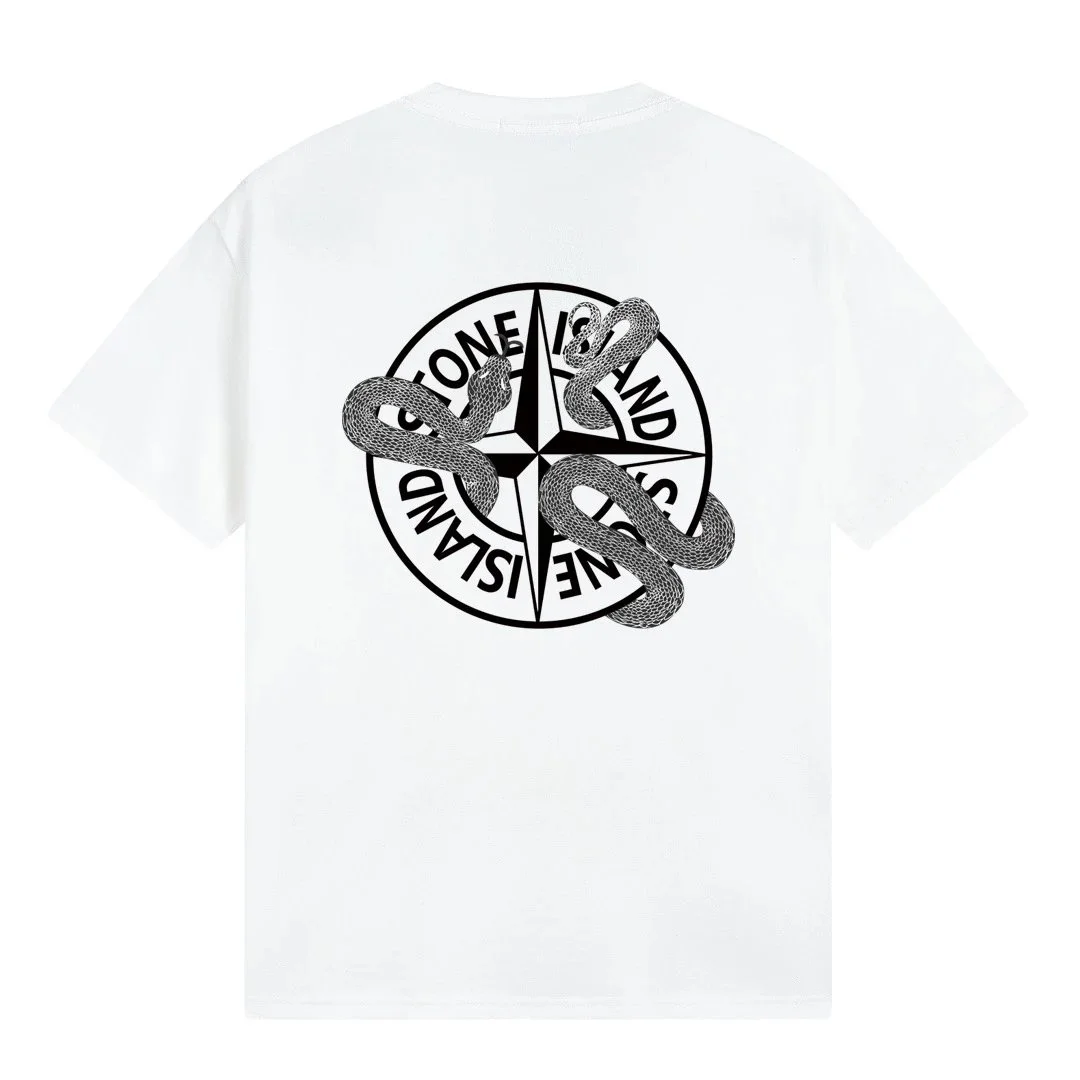 Stone Island Stone Island White Snake Logo T-Shirt White