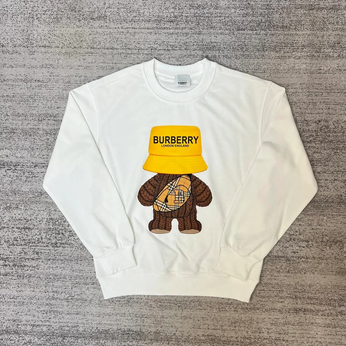 Burberry Burberry White Bear Graphic Crewneck Sweatshirt White - 1
