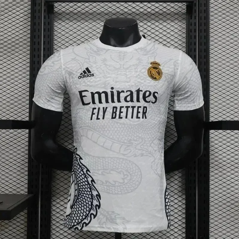 Adidas Adidas Real Madrid龙白 Jersey White Dragon White - 1