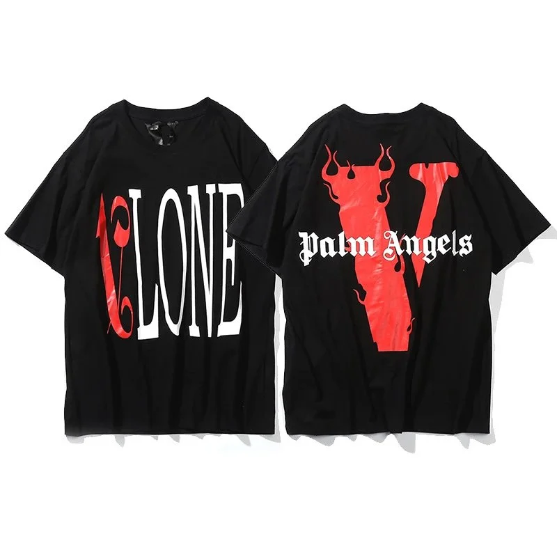 Palm Angels Palm Angels V LONE 636 Black T-Shirt Black - 1