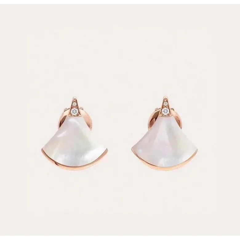 Van Cleef & Arpels Van Cleef & Arpels Alhambra White Mother-of-Pearl & Rose Gold Earrings White