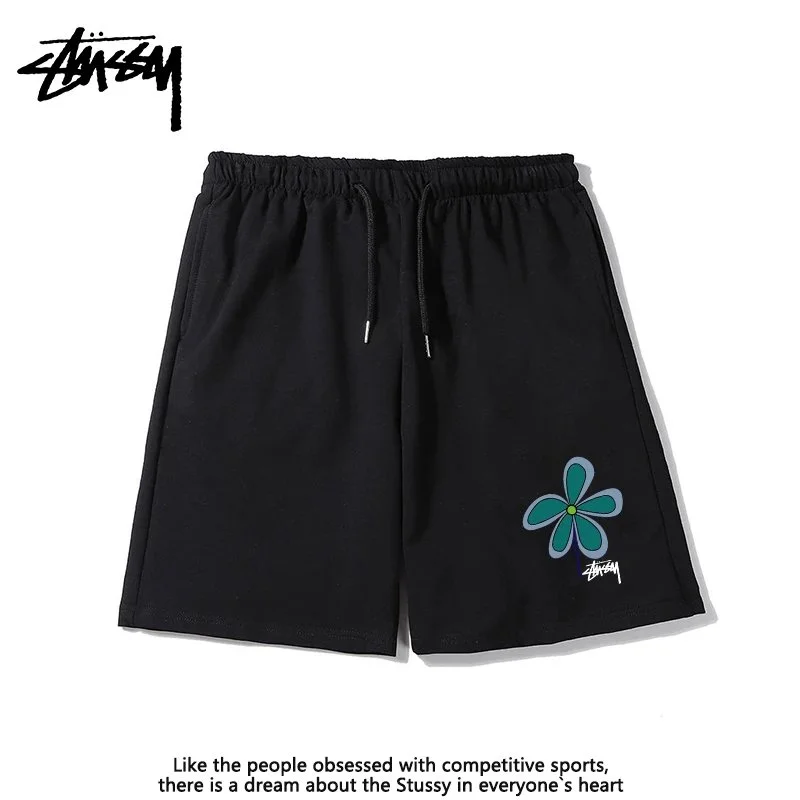 Stussy Stussy Stüssy Flower Black Shorts Black - 1