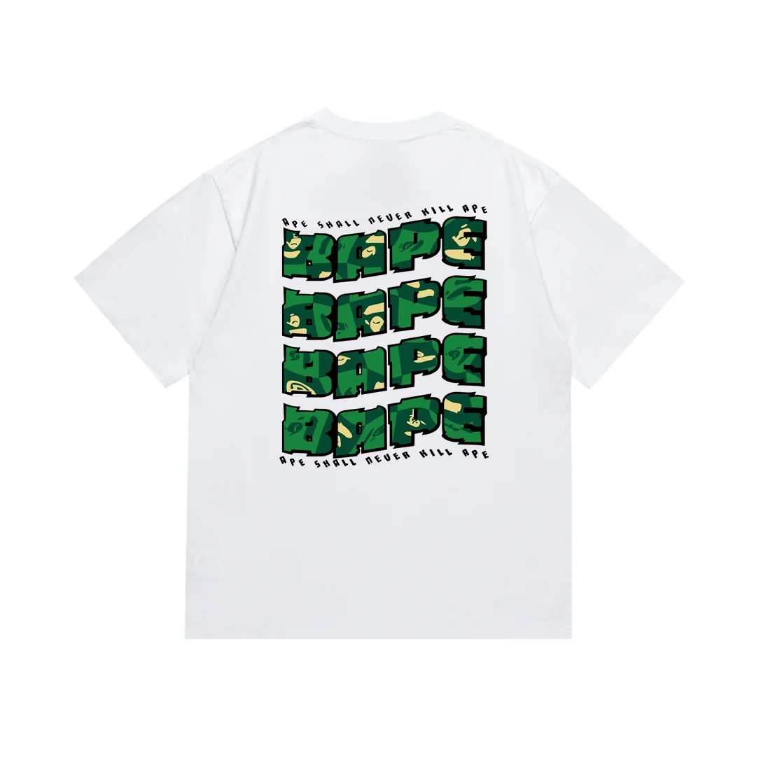 A Bathing Ape A Bathing Ape BAPE STA White Green Camo T-Shirt White - 1