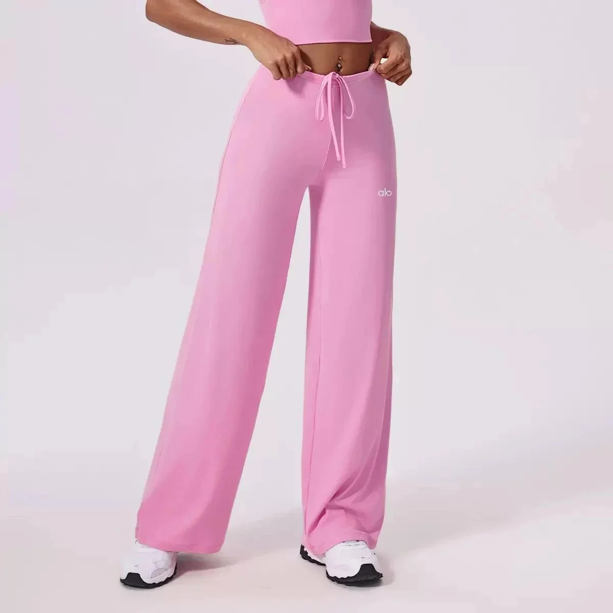 Alo Yoga Alo Pink Wide Leg Pants Pink - 1
