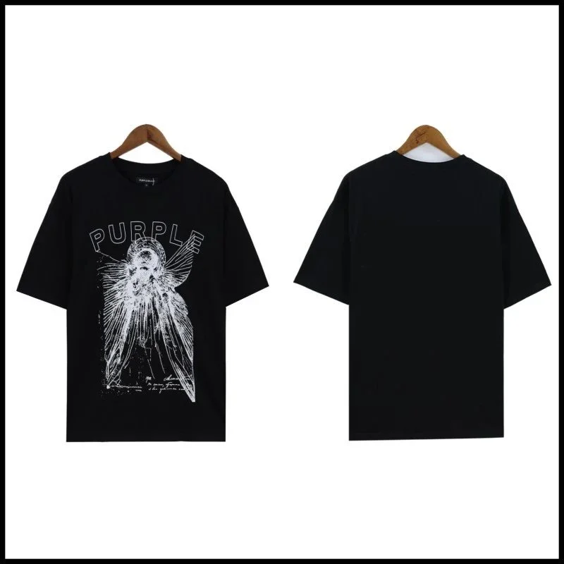 Purple Brand Purple Brand Angel Print Black T-Shirt Black - 1