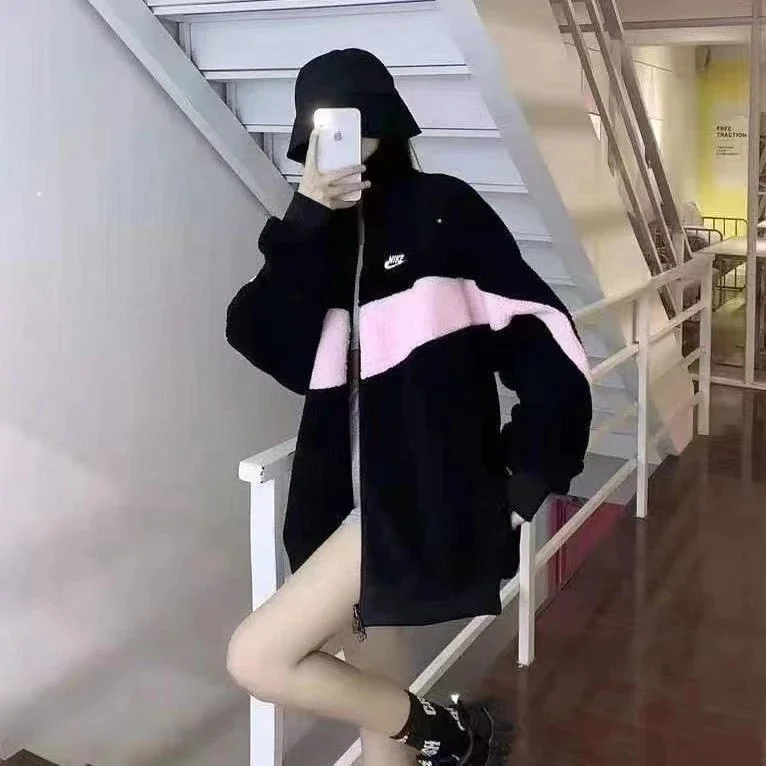 Nike Nike Windrunner Black/Pink Color Block Jacket Black