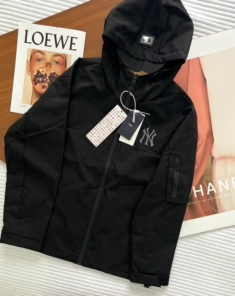 MLB MLB Black Hooded Jacket Black - 1