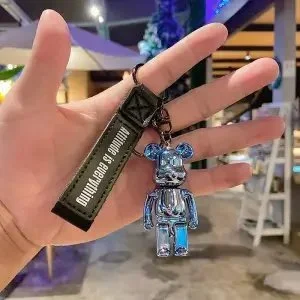 Other BE@RBRICK Keychain Blue Bear Charm Blue - 1