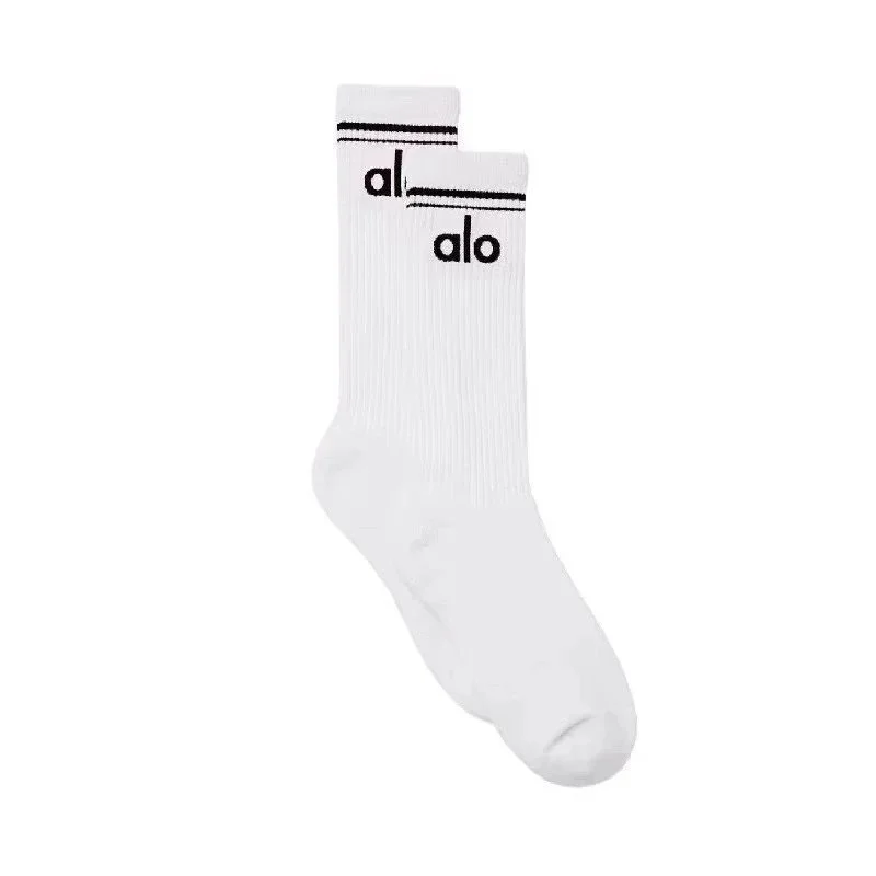 Alo Yoga Alo White Socks with Logo Detail White - 1