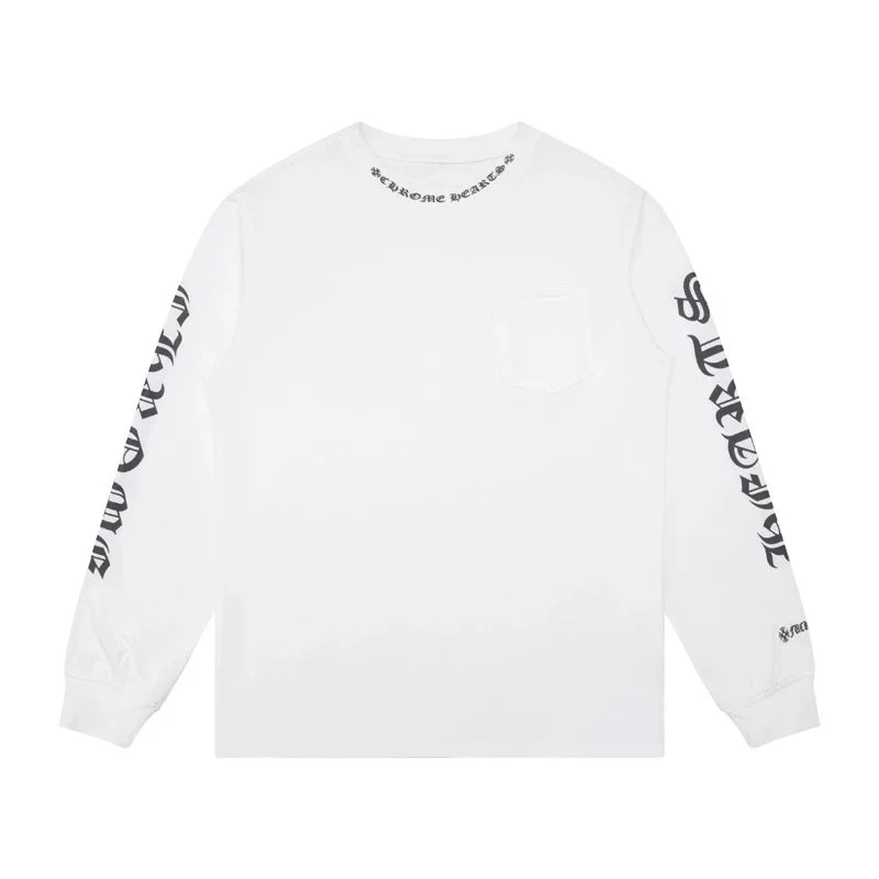 Chrome Hearts Chrome Hearts White Gothic Script Long Sleeve T-Shirt White - 1