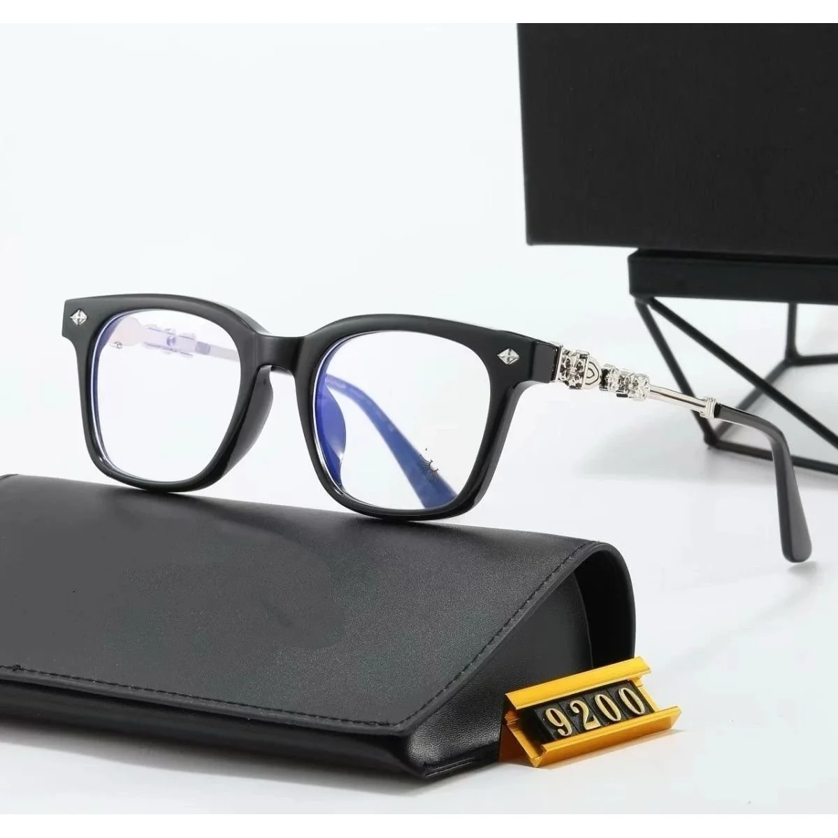 Chrome Hearts Chrome Hearts CH Cross 9200 Black Silver Frame Eyewear Black - 1