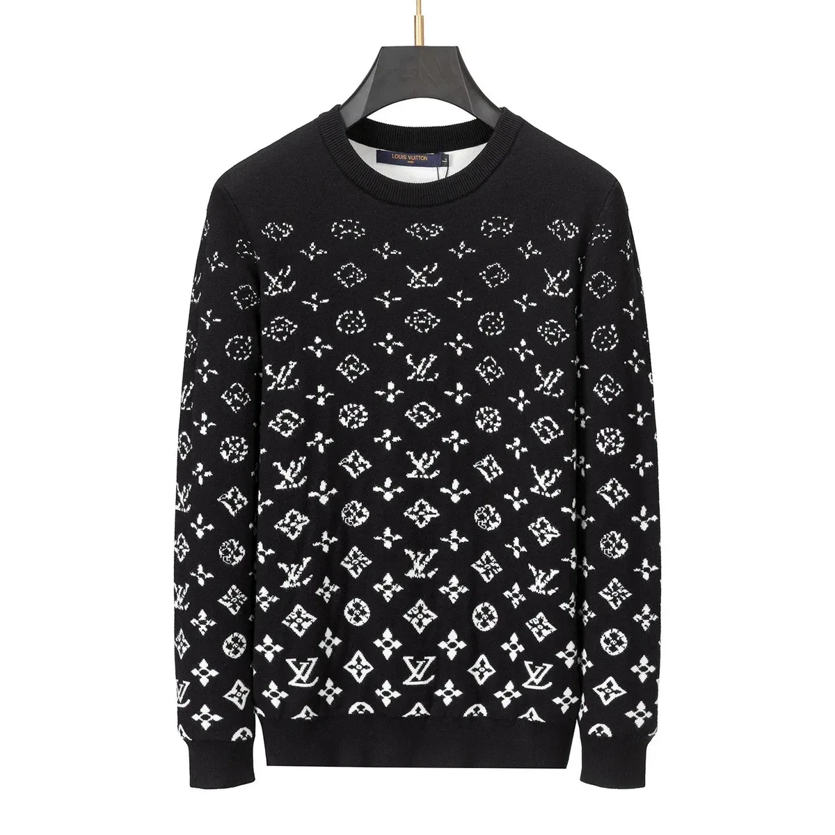 Louis Vuitton Louis Vuitton Monogram Knit Sweater Black Black
