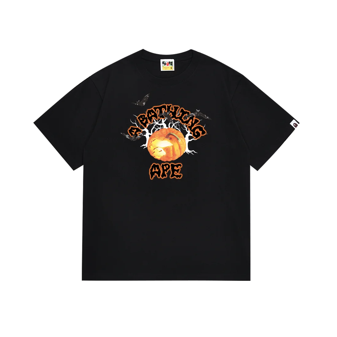 A Bathing Ape BAPE Pumpkin Halloween T-Shirt Black Black - 1
