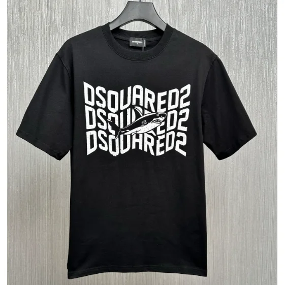 DSQUARED2 DSQUARED2 Shark Logo Black/White T-Shirt Black