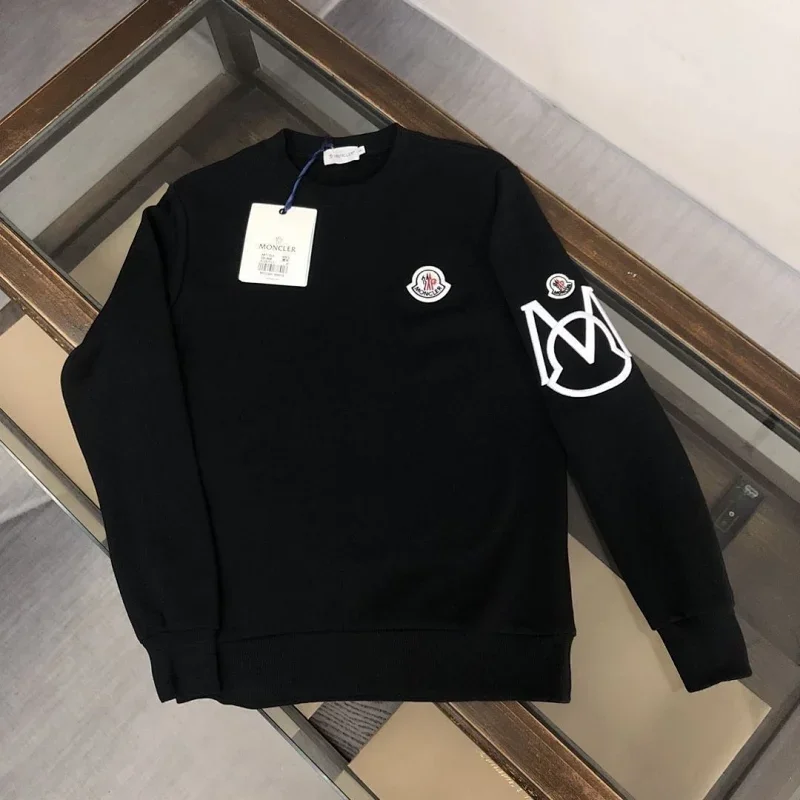 Moncler Moncler Black Crew Neck Sweatshirt Black