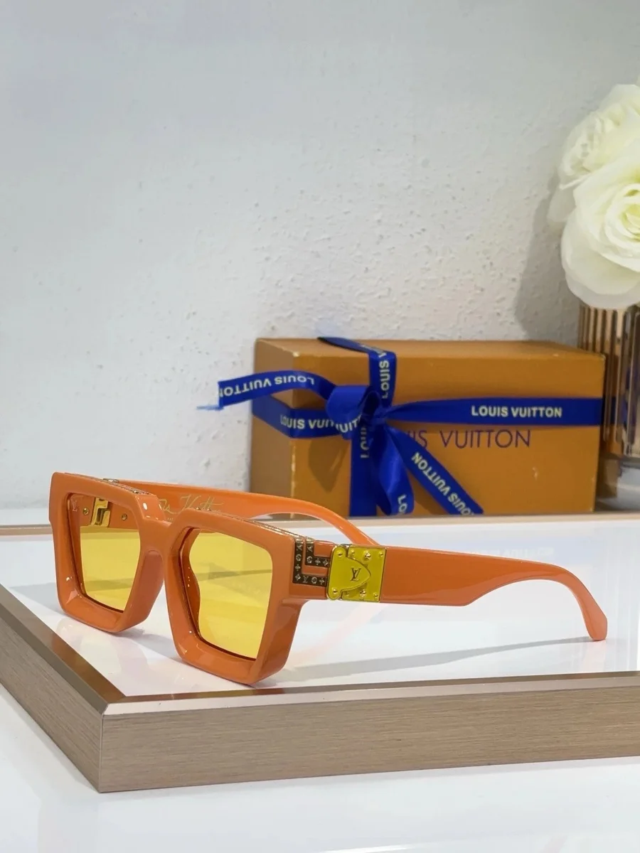 Louis Vuitton Louis Vuitton Orange Frame Yellow Lens Sunglasses Orange