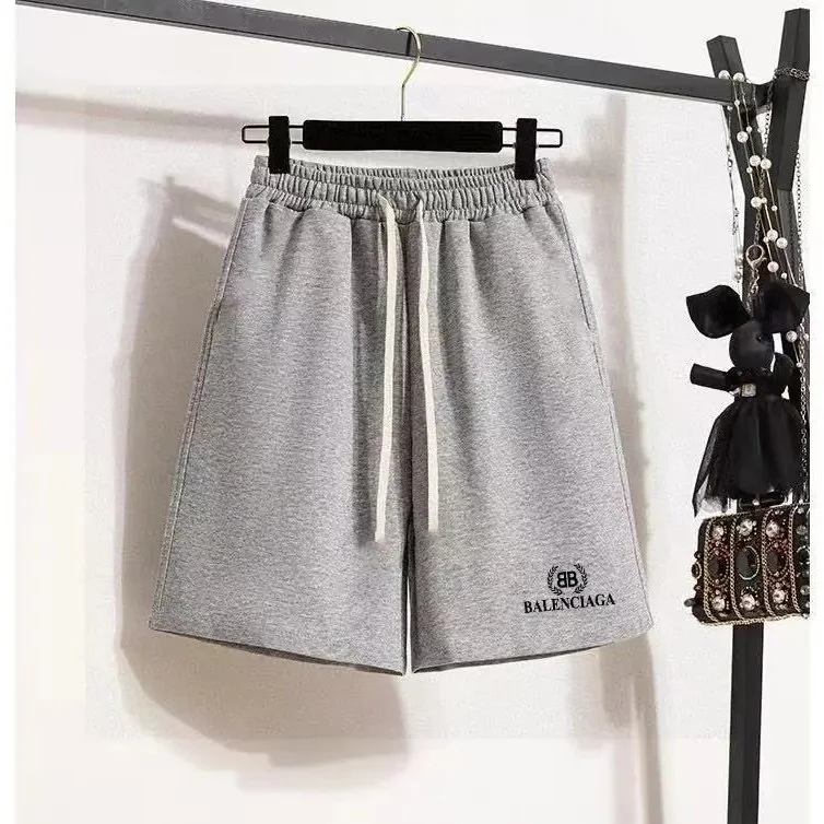 Balenciaga Balenciaga BB Logo Grey Shorts Grey - 1