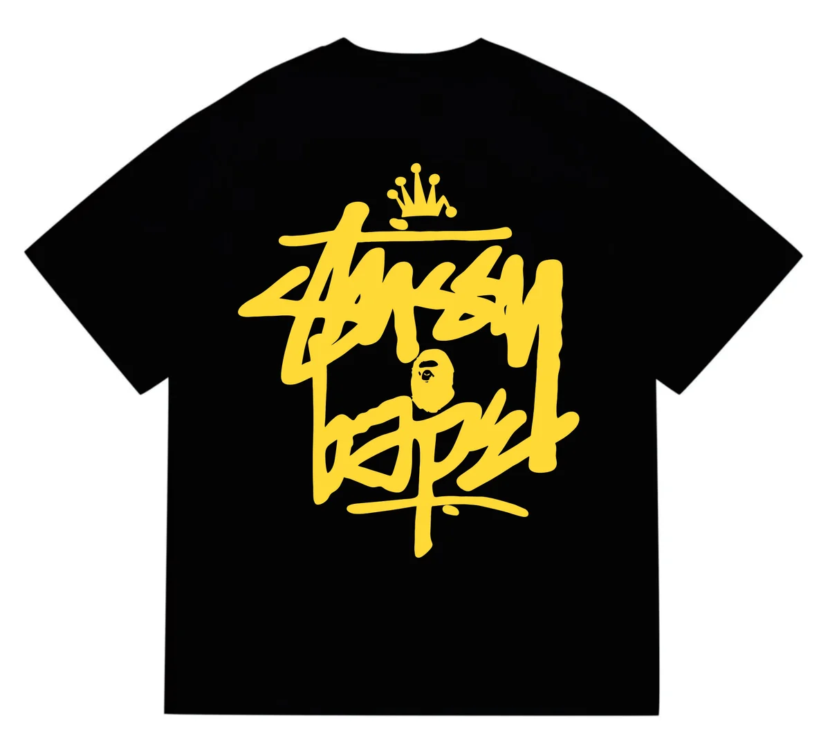 A Bathing Ape A Bathing Ape BAPE STA Black Yellow T-Shirt Black - 1