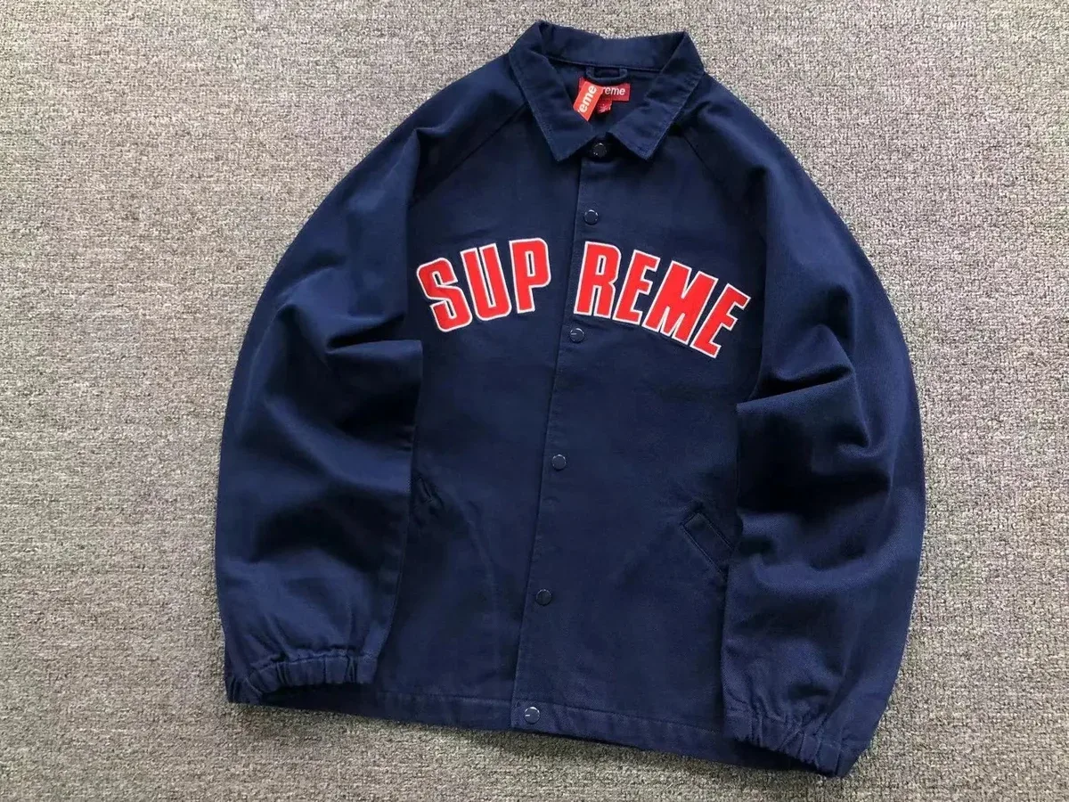 Supreme Supreme Navy Blue Embroidered Logo Jacket Navy - 1
