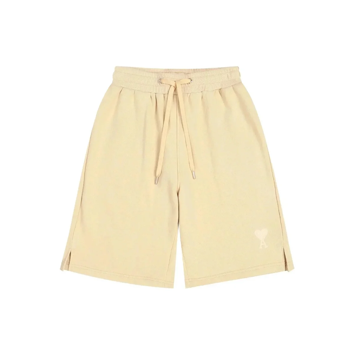 Other Beige Cotton Drawstring Shorts Casual Beige - 1
