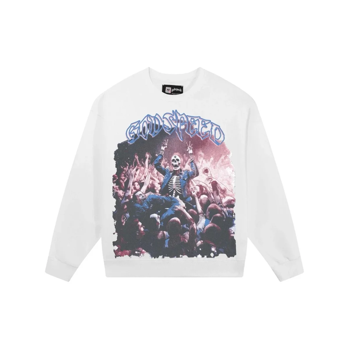 Other Godspeed White 'Godspeed' Graphic Crewneck Sweatshirt White - 1