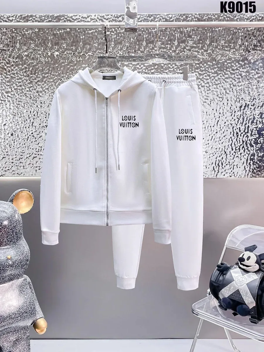 Louis Vuitton Louis Vuitton White/Black Logo Tracksuit Set White