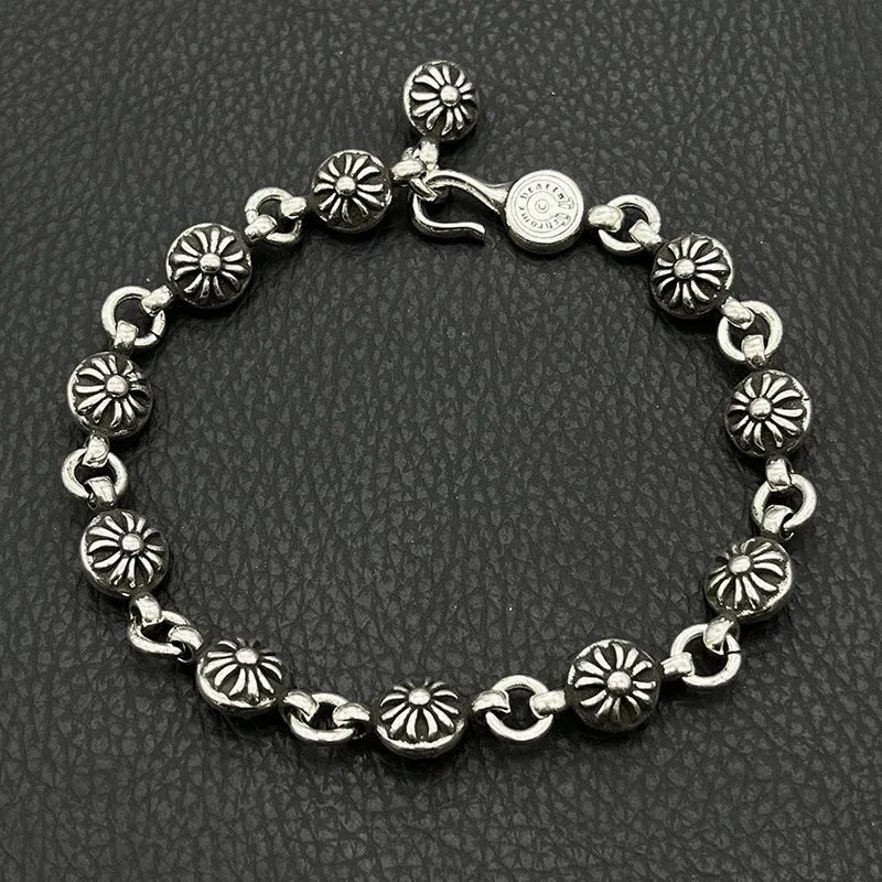 Chrome Hearts Chrome Hearts Silver Floral Adjustable Bracelet Silver