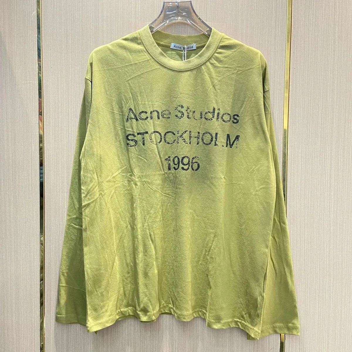 Acne Studios Acne Studios N10 Olive Green Long Sleeve T-Shirt Green - 1